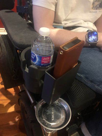 Cup Holder for Permobil Power Wheelchair with Phone Holder