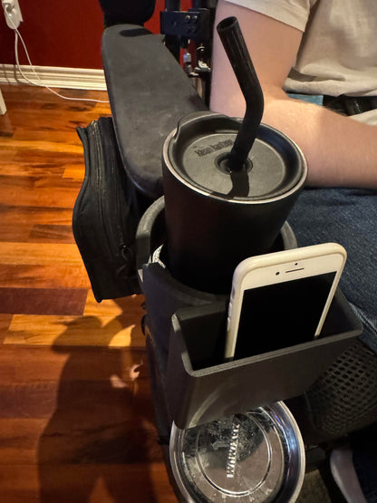 Cup Holder for Permobil Power Wheelchair with Phone Holder